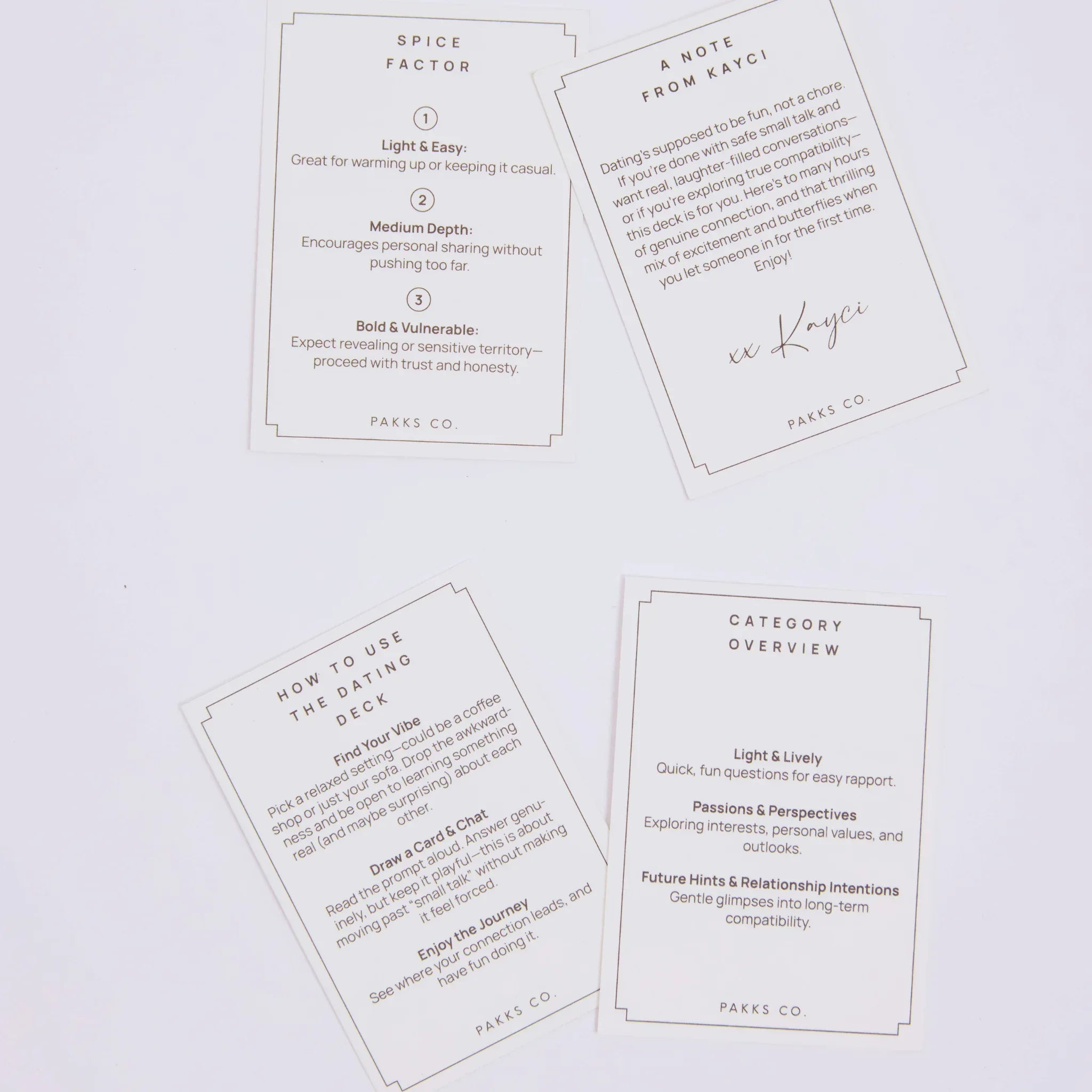 Dating Deck Conversation Cards - Pakks