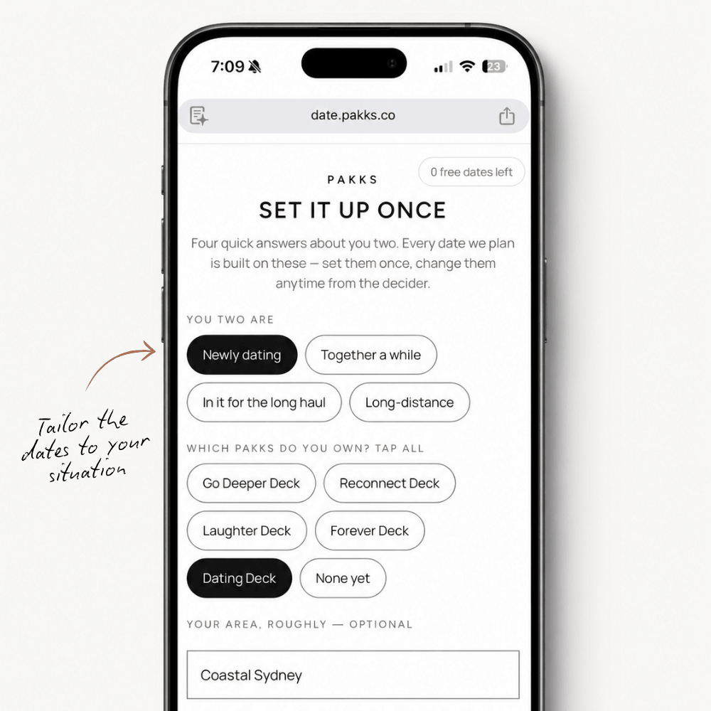 Conversation Guide & Date Shuffle App